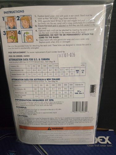 Case of 6 Boxes of Moldex Jazz Band 6506 NRR 25 Hearing Protectors (60 Bands) - Picture 8 of 14