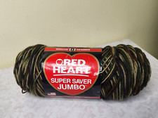 Red Heart Super Saver Acrylic Camouflage Yarn Worsted 482 yds Made USA o1