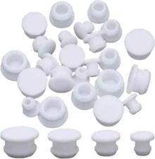 32PCS 4 Sizes White Silicone Stoppers for Salt and Pepper Shakers 15/64 5/16 25/