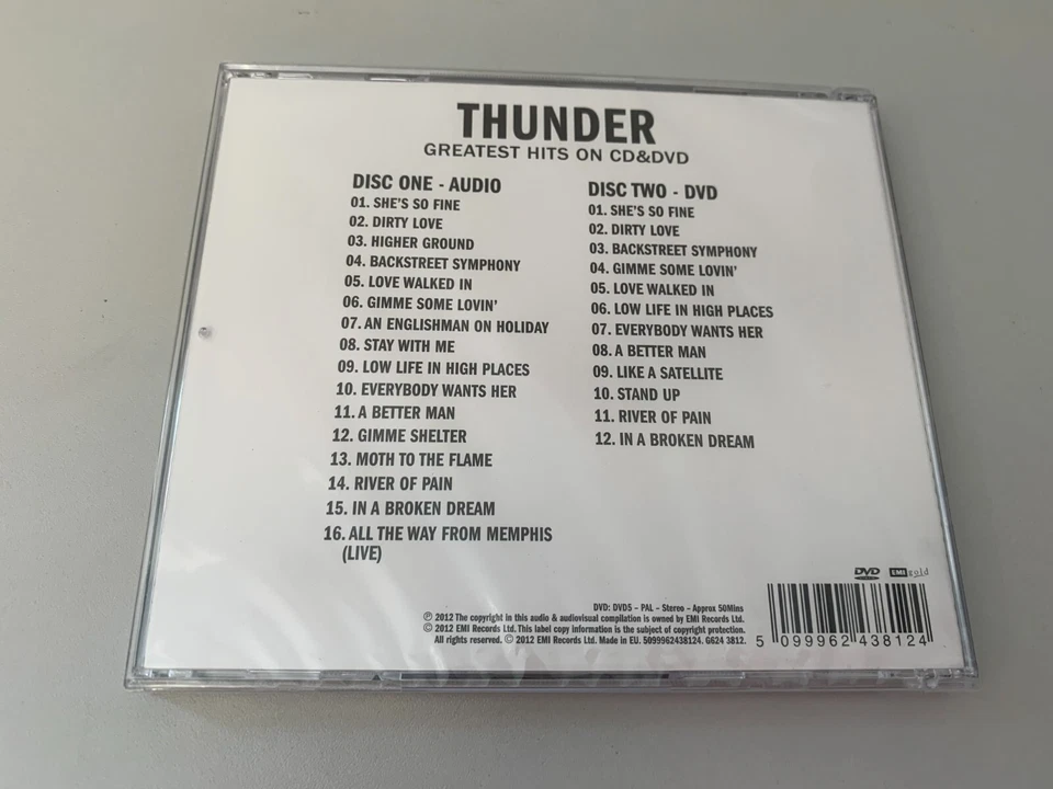 Thunder – Greatest Hits On CD & DVD © 2012 - NEU (OVP) - NEW, sealed - Bild 2 von 2