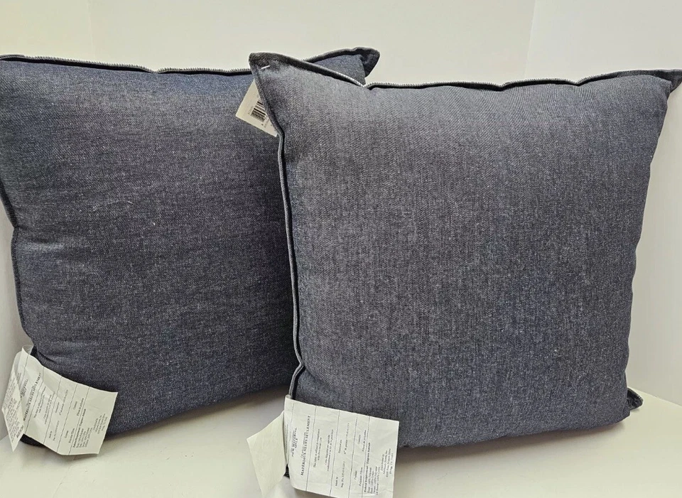 Par de almohadas Ashland Paris Theme Throw Acent 18x18 gris carbón nuevas con etiquetas Foto 4 de 4