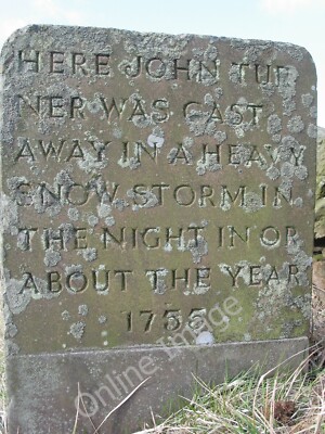 Photo 6x4 Memorial Stone, Nab End Ginclough Shown on the Explorer map wit c2003