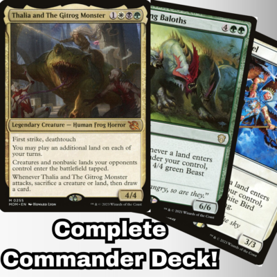 MTG Commander EDH Deck Thalia and The Gitrog Monster 100 Magic Cards Custom  Deck | eBay