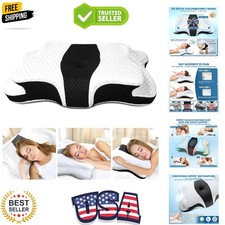 Memory Foam Pillows, Cervical Pillow for Neck and Shoulder Pain Relief, Ergon...