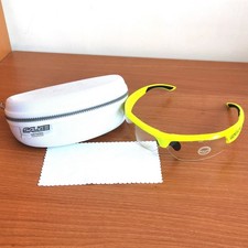 occhiali SALICE mod.005 ciclismo wrap lenti trasparenti neve sci montagna giallo