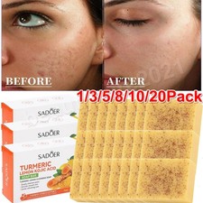 1-20X Natural Turmeric Lemon  Kojic Acid Soap, Deep Cleansing Moisturizing Skin