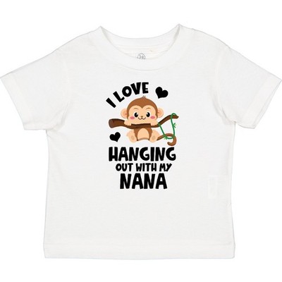 Inktastic Monkey I Love Hanging Out With My Nana Baby T-Shirt Grandma Sibling
