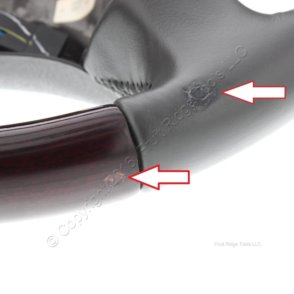 Volante GM OEM madera y cuero gris oscuro para Buick Rendezvous 05-07 Foto 3 de 4