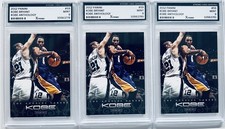 Kobe Bryant Graded Mint 9 Lot of 3. 2012-13 Panini Kobe Bryant Anthology #59