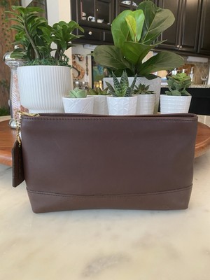 NWT COACH Vintage Large Cosmetic Case 7172 Mahogany Glovetanned