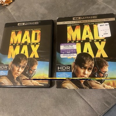 Mad Max Fury Road 4K UHD Blu Ray Slipcase Action 2015 Tom Hardy Charlize Theron