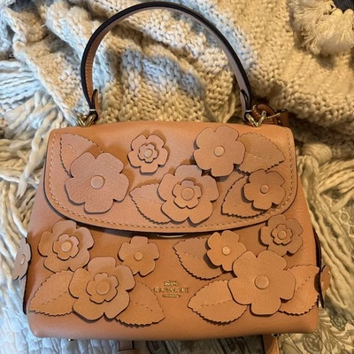 Coach Leather Exterior Floral Bags & Handbags for Women for sale