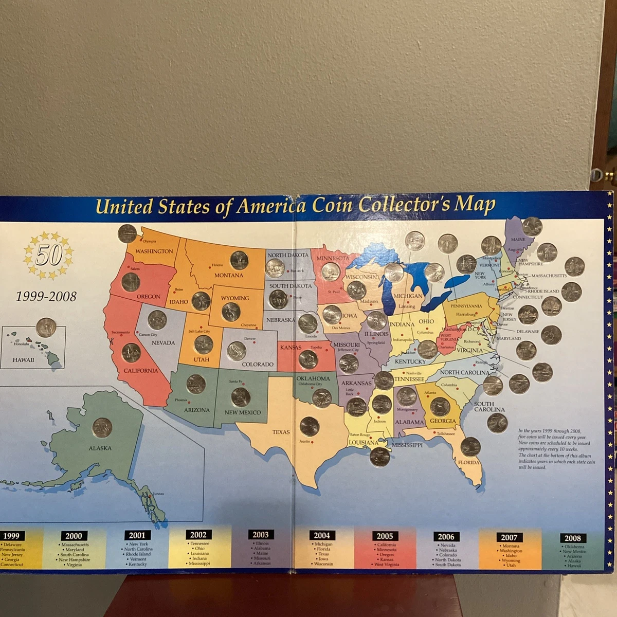 アメリカ記念クォーターコレクションアルバム 1999-2008 25+ State Quarter Book Us Quarters (1999-2008) for sale | Updated