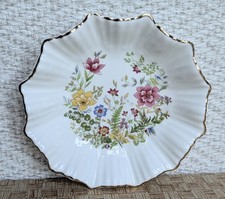 Vintage Harrods Floral Flower Saucer Plate Gold Gilt Very Pretty