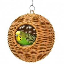 ZENFUN Steel Frame Bird Nest, Washable Chewproof Parakeet Bed Hammock Hut for