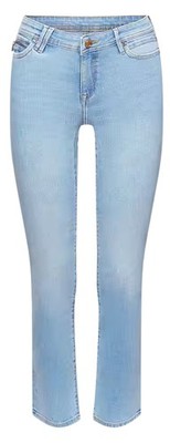 Esprit Damen Jeans Straight  Low Rise Premiumqualität Hellblau Stretch