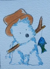 Aceo Original Mixed Media Art Card