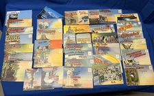 Vintage Souvenir Postcard Folders Lot Of 36, 2 Doubles, Various States, Used