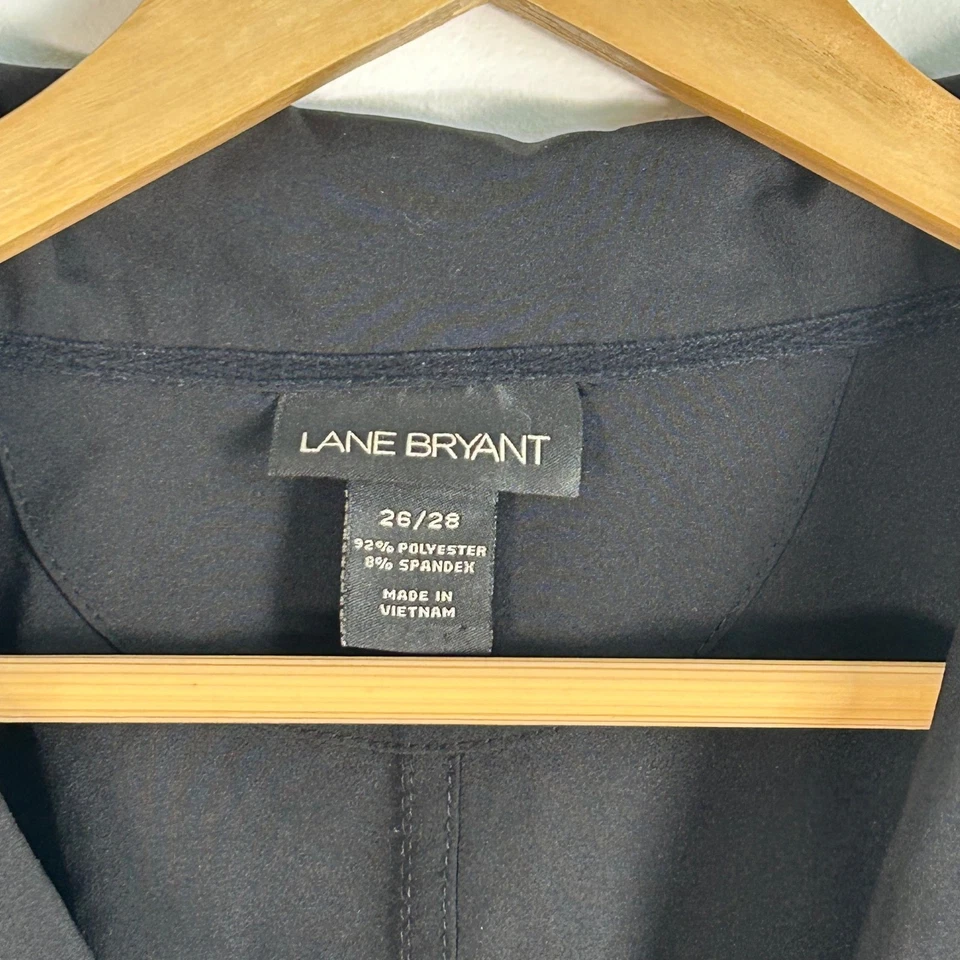 Chaqueta ligera negra con cremallera Lane Bryant para mujer talla grande 26/28 Foto 3 de 4