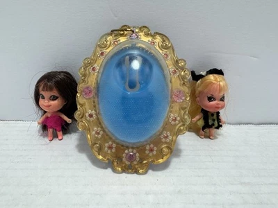 Vintage Liddle Kiddles Lucky Locket With 2 Little Doll In Frame 1966 Mattel - Image 1 of 4