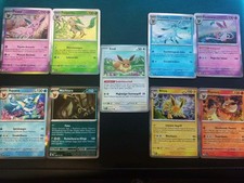 Pokemon Karten alle Evoli Evolution Prismatische Entwicklung Deutsch Holo