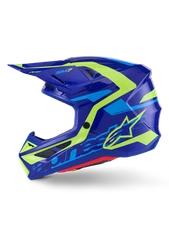ALPINESTARS Sm7 Deed Helmet Blue/Ylw Fluo Glossy 2x 8302426-7253-XXL