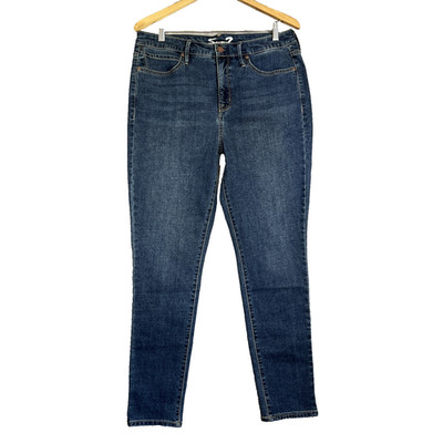 Seven7 Jeans Women's 12 Blue St James Soft Stretch Denim High Rise Skinny NEW
