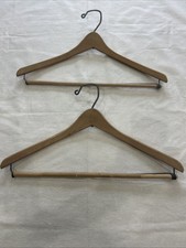 Pair Of Vintage Wooden Clothes Hangers Jacket And Pants