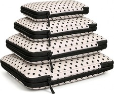 Compression Packing Cubes 4 Set Travel Luggage Organizer Expandable Suitcase Bag
