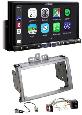Alpine 2DIN DAB USB MP3 Bluetooth Autoradio für Hyundai i20 2009-2012 silber