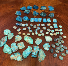 Large Lot of Impression Jasper Sea Sediment Jasper Blues  Greens Gorgeous Beads