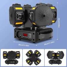 US 200W 4 Head Laser Moving Head Light LED RGBW Beam Stage Lighting DMX DJ Disco