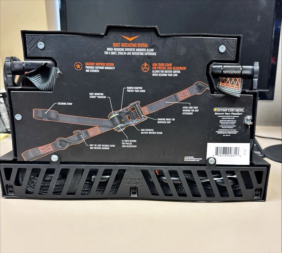 SmartStraps 4-Pack 1-1/4" x 14' 1000lb Ratchet Tie-Down Straps - Image 2 of 2