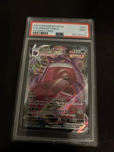 Gengar Vmax Fusion Strike 157/264 Psa 9
