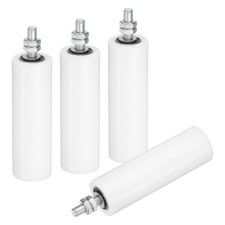 4Pcs Slide Gate Guide Roller 6" Nylon Sliding Gate Support Assembly White