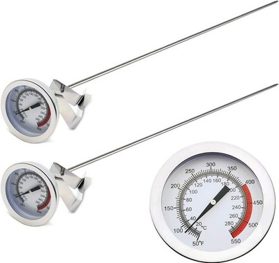 15  turkey fryer thermometer W/ pot clip 2 Pack 2'' dial candy thermometer beef