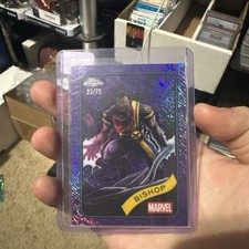 2025 Topps Chrome Marvel Bishop #197 Purple Shimmer Refractor - /75 NM/ M