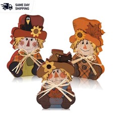 Autumn-Themed 3-Pack Scarecrow Table Decor - Beautiful Gifts for Fall Events