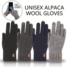 Thermal Winter Gloves-Fleece Lining Touch Screen Knit Stretchy Warm Gloves