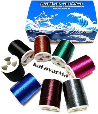 (8pcs*240yd) Kalavarma Rod Wrapping Thread for Fishing small, mixed 