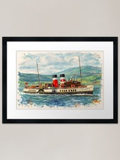 The Waverley Paddle Steamer Waterco Framed Wall Art Poster Canvas Print Picture
