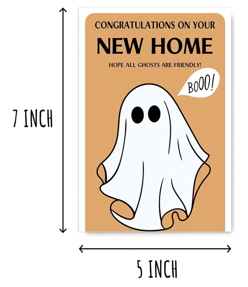 Congratulations On Your New Home - New Home Card - Hope All Ghosts Are Friendly - Image 2 of 2