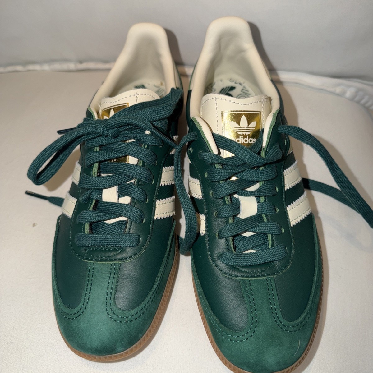 adidas gazelle silver green womens Women's adidas Samba OG Cream White/Collegiate Green / 6 main image 1