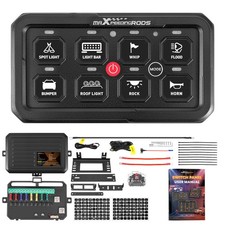 Universal 8 Gang Switch Panel For Pickup Truck Off-Road UTV ATV 4 Control Modes