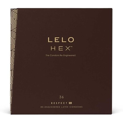 LELO HEX  XL Kondome 36 er Pack revolutionär Wabenstruktur strukturiert Premium