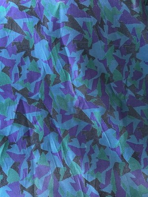 Purple & Teal Brocade Fabric By the Yard 52'' Wide