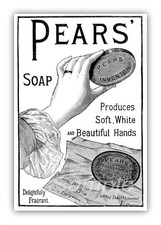 VINTAGE PEARS SOAP ADVERTISING A2 POSTER PRINT