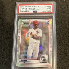2020 Bowman Draft Jordan Walker RC 1st Chrome Refractor PSA 9 #BD57 Rookie RC
