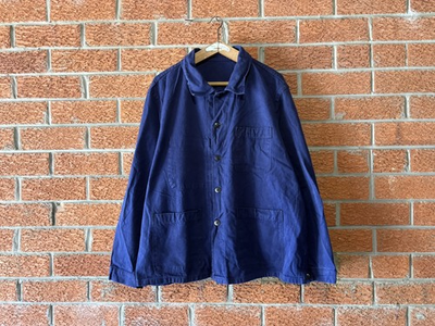 #ad #ad Pit25quot; One wash French Work chore Jacket Indigo Vintage Workwear Made in France AU $97.00