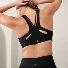 Athleta S Flex Spacer D-DD Sports Bra Black 413243 RT 69